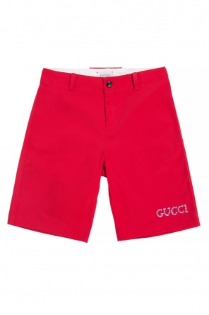 Shorts with embroidered logo, zdjęcie 1 Shorts with embroidered logo od Gucci Kids